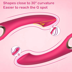 Ergonomische, gebogene Klitoris- und Analvibratoren, Stimulator, Sexspielzeug für Erwachsene, 10 Vibrationsmodi, USB-aufladbar, wasserdicht IPX6 - Product Image 2