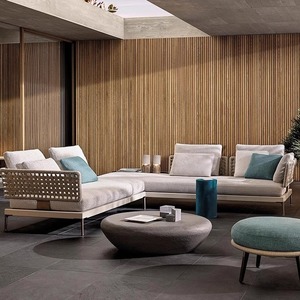 Ensemble de canapés de <span class=keywords><strong>jardin</strong></span> en rotin Shunhuang au design nordique moderne avec coussins pour villa, cour, gîte, <span class=keywords><strong>jardin</strong></span>, <span class=keywords><strong>salon</strong></span>, bureau - Product Image 1