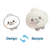 Peluche personnalisée en forme de boulette, mignonne, en coton PP doux, à remontée lente, anti-stress, cadeau Kawaii, vente en gros, OEM personnalisé