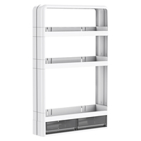 Étagère de rangement pour salle de bain, armoire de rangement pour articles de toilette, panier de douche, étagère d'angle pour douche sans perçage