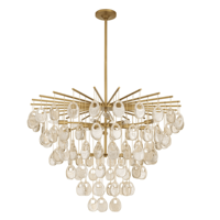 Lustre moderne à 3 niveaux en verre fumé noir, structure en acier, lustre rond pour plafond haut, escalier, salon, décoration intérieure