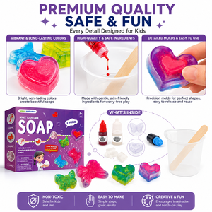 Kit per la creazione di sapone fai-da-te per bambini, kit scientifico STEM con stampi per attività educative - Product Image 2