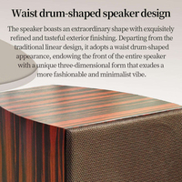Enceinte colonne Hi-Fi YYTCG en placage de bois avec cabinet incurvé pour système stéréo home cinéma