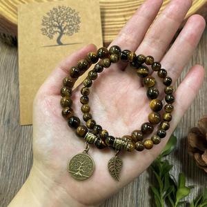 Bracelet en pierre naturelle avec perles de verre colorées, talisman porte-bonheur, bijoux à forte conversion pour les grossistes, plan de prix progressif - Product Image 5