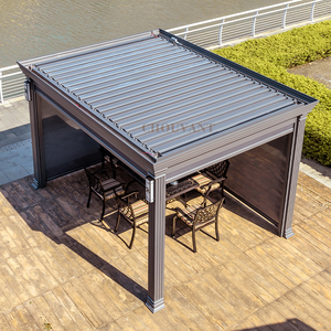 Pérgola Bioclimática Moderna Automática para Patio, Arcos Exteriores de Aluminio con Techo de Láminas Ajustables y Recubrimiento en Polvo - Product Image 3