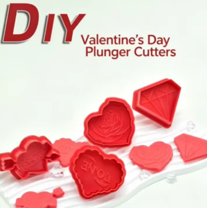 <span class=keywords><strong>Emporte</strong></span>-pièces Cœur Saint-<span class=keywords><strong>Valentin</strong></span>, Moule à Pression en Forme de Rose et de Diamant, Outils de Décoration de Gâteaux en Fondant DIY - Product Image 3