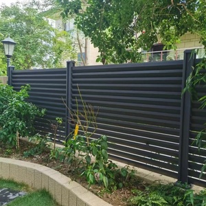 Clôture en panneaux d'aluminium noir très vendue, installation facile, pour jardin extérieur, cour, clôture d'appartement - Product Image 2