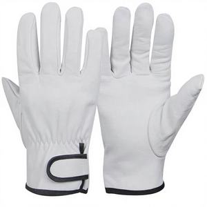 Guantes de Trabajo de Piel de Cabra de Buena Calidad de Fábrica, Antideslizantes, Ligeros, Dedos Completos, Unisex - Product Image 4