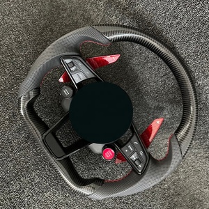 อะไหล่รถแข่ง ปลอกหุ้ม<span class=keywords><strong>พวงมาลัย</strong></span>รถยนต์ ปลอก<span class=keywords><strong>พวงมาลัย</strong></span>คาร์บอนไฟเบอร์ ตัวล็อคพวงมาลัยสำหรับรถยนต์ออดี้ เอ4 - Product Image 2