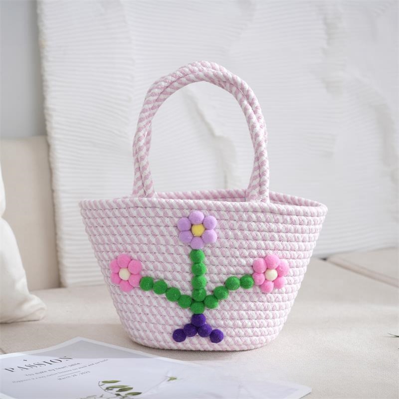 Pink Bag Purple Flower