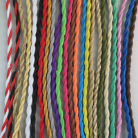 Antique Électrique Recouvert de Tissu Cordon Vintage Tissu Tresse câble de Lampe Rétro textile Pendentif lampe Fil 2*0.75MM