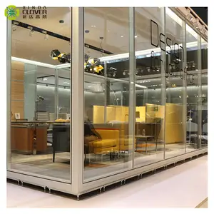 High Wall Cool Cubicles Decorative Partitian Sound Proof Glass Office Cubicle