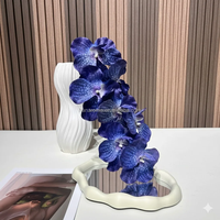 Roses bleu royal poussiéreux en gros, hortensias, fleurs artificielles en soie, fleurs artificielles en soie pour événements de mariage, bricolage, feuilles de plantes artificielles en soie