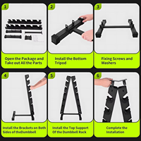 Support d'haltères multifonctionnel fixe vertical à prix d'usine équipement de gymnastique support d'haltères hexagonaux à cadre en A pour poids