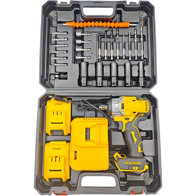 Multifunctional Industrial Grade Electric Wrench Set Large Torque Lithium Battery Rechargeable for Worker Hardware DIY Home Use
