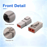DTP04-2P / DTP06-2S Haidie 2 Pin Male Female Heavy Duty & High Protection Waterproof Sealed Automotive Connector Plug