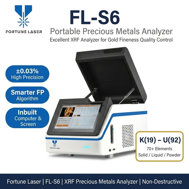 Benchtop XRF Gold Analyzer 0.03% High Precision 70 Elements Detection Big Test Chamber for Jewelry Store Pawn Gold Recycling