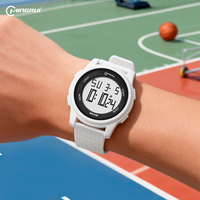 Montre de sport numérique de luxe Mingrui 25105, étanche, bracelet en TPU, grand écran rond LED, montres numériques de sport pour garçons