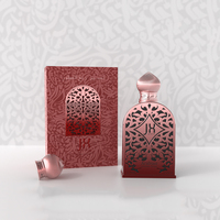 100ml 200ml bouteille en verre de luxe arabe or argent noir avec bouchon glissant épaule bouteille de parfum carrée