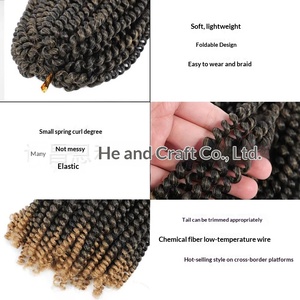 Perruque en fibre chimique pour femmes, style tresses africaines, torsades à ressort explosives, tube d'enroulement, cheveux au <span class=keywords><strong>crochet</strong></span>, pour le printemps, transfrontalier - Product Image 3
