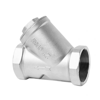 Filter Pipa Air Suhu Sedang Hidrolik Koneksi Bentuk Y Baja Tahan Karat 304 Berkualitas Tinggi 1/2 Inci 3 Tahun Garansi