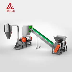 Satılık DELING çin üretici plastik Metal hurda parçalayıcı makinesi kırma makineleri