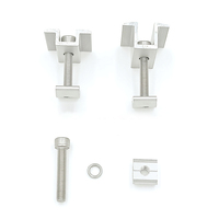 Kit de fixation intermédiaire en aluminium pour panneaux solaires, traitement de surface anodisé, pour installation sur toit ou au sol