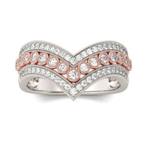 Anello Nuziale a Corona per Donne, Elegante Fascia Curva, Gioiello da Dito in Stile Europeo e Americano - Product Image 1