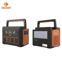 Generador de Energía Solar Portátil Lezet de 1152 Wh, Estación de Energía de 1200 W con Puerto de Carga para Vehículos, para Viajes por Carretera y Uso en Emergencias