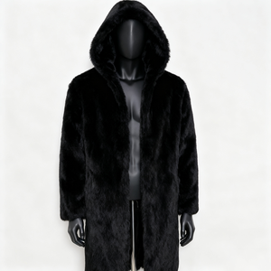 Veste en fourrure personnalisée Doger pour hommes, veste en fourrure <span class=keywords><strong>de</strong></span> lapin véritable, veste en fourrure et gilet, <span class=keywords><strong>manteau</strong></span> chaud à fermeture éclair, pardessus, vêtements d'extérieur russes pour hommes - Product Image 2