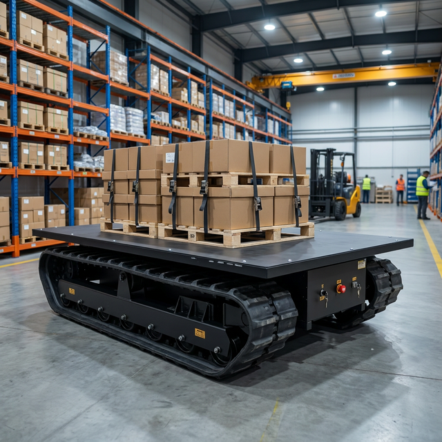 Lightweight Small Track Chassis Engineering Robot Agricultural Machinery All Customizable Application