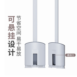 Juego de escobillas de silicona flexibles para inodoro con base en forma de garra de oso, limpieza completa, ecológico, gris claro, gris oscuro - Product Image 3