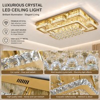 Luminaires de plafond en cristal modernes certifiés SAA, luminaires de plafond de luxe pour salon, lampes de plafond LED pour chambre à coucher, luminaires en cristal pour salle à manger