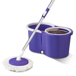 purple two in one wet dry mop floor cleaning mother's gift kitchen dust clean tool mop hand free save water mop