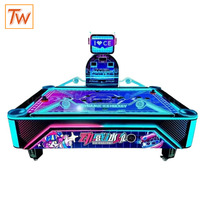 Mesa de Hockey de Aire TOPWAY CE FCC con Monedas y Código QR, Máquina Arcade para Dos Jugadores con Puntuación Automática y Luces LED RGB para Centros Comerciales y FEC