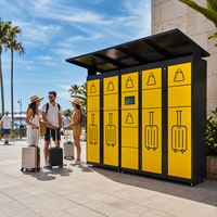 Casilleros Electrónicos de Almacenamiento de Equipaje de Autoservicio para Estaciones de Tren con Aceptador de Billetes y Monedas, Casilleros Inteligentes con Pago Móvil
