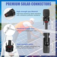 Connecteur PV certifié TUV, ignifuge V0, étanche, mâle/femelle, pour panneau solaire, système d'alimentation photovoltaïque