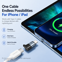 Adaptateur OTG USB-C L SAMZHE Neuf avec Protection Contre les Courts-Circuits en Alliage d'Aluminium pour Écouteurs et Microphones iPhone