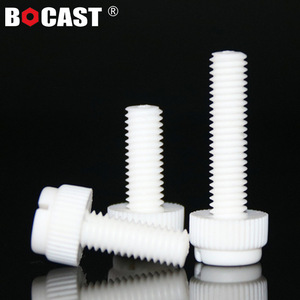 Bocast PP Knurled <b>Screws</b> M3 M8 Hand Tightening White Corrosion Resistant <b>Plastic</b> Bolts - Product Image 1