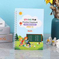 Livre de magie pour enfants Alphabet dessin numéro mathématiques pratique cahier d'écriture livre de pratique coulé livre de magie