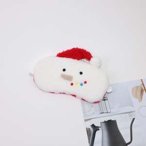 Sevimli karikatür hayvan uyku göz maskeleri noel ren geyiği körü körüne yumuşak peluş komik Santa kardan adam göz maskeleri ev partisi için seyahat - Product Image 3