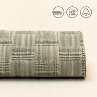 Tissu Jacquard Plissé 100% Polyester à Carreaux, 160 g/m², Largeur 150 cm, Style Rétro Décontracté pour Blouses et Robes Femme/Fille – Vente Directe Usine