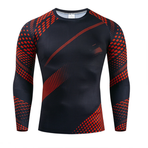 T-shirt de sport à manches longues de compression, couche de base, séchage rapide, respirant, avec logo personnalisé, pour la course, la gym et l'entraînement - Product Image 3