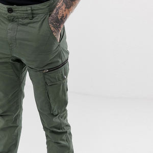 Nuovi Pantaloni <span class=keywords><strong>Cargo</strong></span> Streetwear <span class=keywords><strong>Slim</strong></span> <span class=keywords><strong>Fit</strong></span> in 100% Cotone con Quattro Tasche - Product Image 3