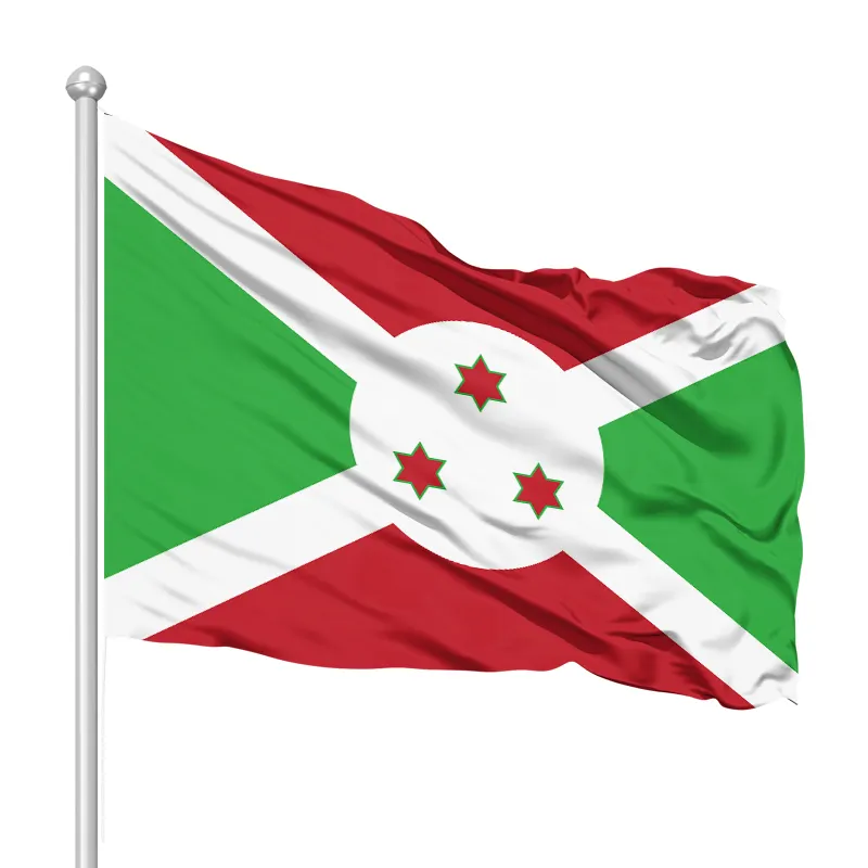 Senior Burundi Flagge helle und helle Farben geeignet für drinnen und draußen langlebig