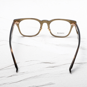 Gafas de acetato con montura completa rectangulares, montura marrón sólida NP-156, monturas ligeras con protección UV para corrección de la visión, unisex - Product Image 5