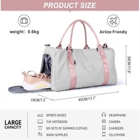 Sac de voyage personnalisé pour le yoga, imperméable, grande capacité, sac fourre-tout, sac de sport, sac de voyage, sac de sport avec compartiment pour chaussures