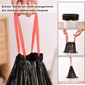 Sacchi per la Spazzatura con Cordoncino e Maniglia, <span class=keywords><strong>Sacchetti</strong></span> Neri con Chiusura a Cordoncino per Rifiuti - Product Image 3
