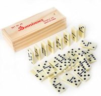 Jeux de société classiques en bois personnalisés, boîte en bois double six, dominos pour l'éducation des enfants