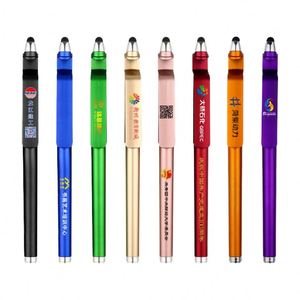Stylos gel personnalisés haut de gamme avec logo, minimalistes, pour publicité d'entreprise, encre noire optimale 0,5 mm, plastique neutre - Product Image 1